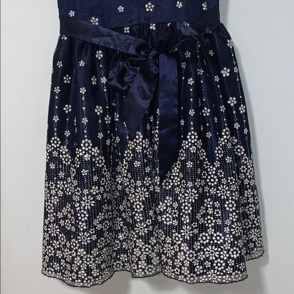 EUC LOVE byspecialoccasions Girl Navy Sequin Dress - Picture 6 of 7